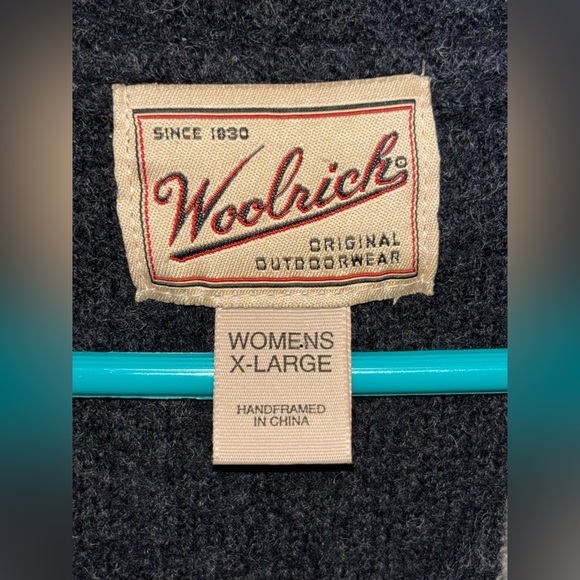 Woolrich Vest Womens XL Gray Wool Rose Embroidered Gorpcore Button Front - Picture 9 of 10